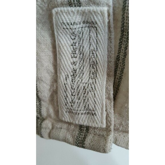 Abercrombie & Fitch Women's Blouse Linen blend Sleeveless Button-front Striped - Picture 5 of 9